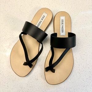 Steve Madden Hannah Black Sandals Sz 7